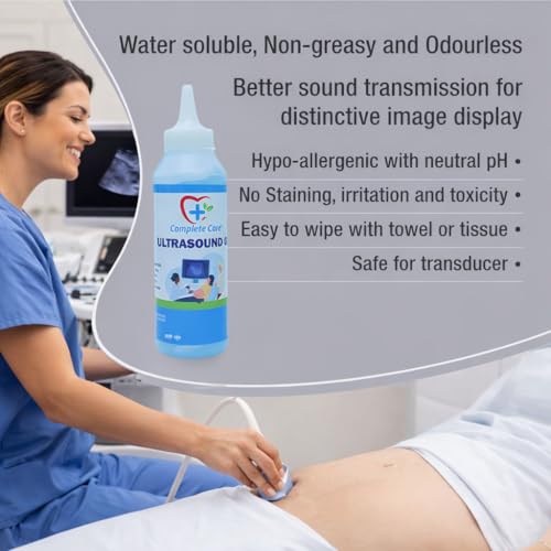 Image of Ultrasound Gel for Physiotherapy, Medical Grade Conductive Ultra Sound Gel, Bubble-Free, Non-Greasy, Skin-Friendly Gel for USG, Sonography & Therapy Machines, 250 ml Pack of 4