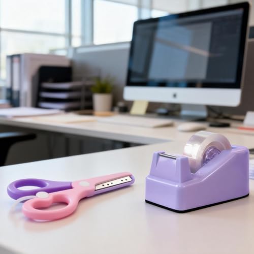 Dévidoir de ruban adhésif XEUZK stable et kit de découpe complet pour en finir avec le désordre - 7