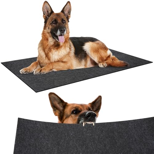 Tapis de cage pour chien résistant à la mastication en feutre mélangé