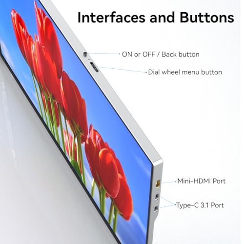 Image of VSDISPLAY 14'' Triple Laptop Screen Extender 1920x1200 IPS Portable Display Dual Monitor with Mini H /D USB-C Plug and Play for 13.3''-16'' Laptops