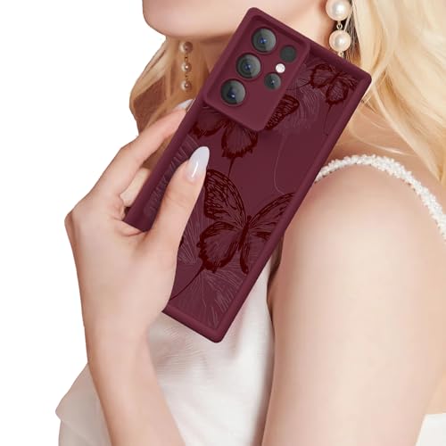 Coque Samsung S23 Ultra motif papillon rouge, le cadeau idéal pour femme