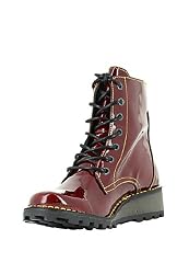 Fly London Marv, Botas Militares, Rojo-Rot (Burgundy 005), 42