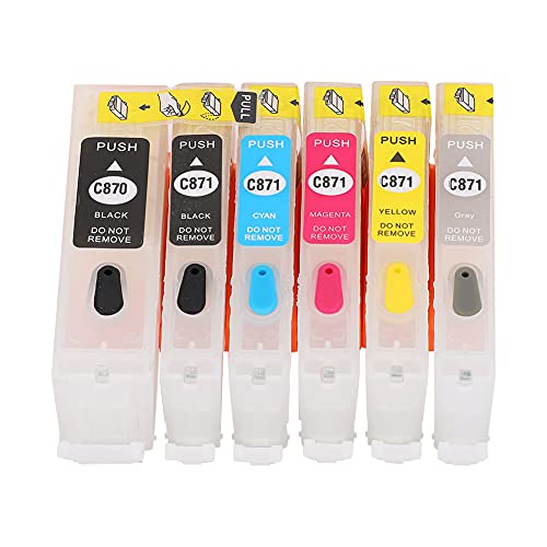 Cartouches d'encre PGI 870BK CLI 871BK Pilipane Noir Bleu Rouge Jaune Gris pour PIXMA MG7780