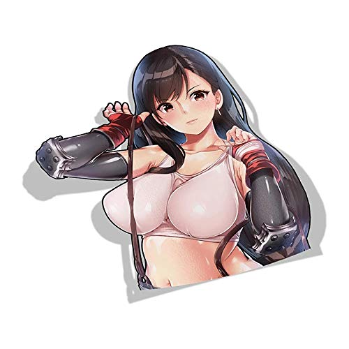 EARLFAMILY 5.1'' for 3D Car Sticker for Tifa Lockhart Final Fantasy Anime Vinyl JDM Rear Windshield Bumper Decal