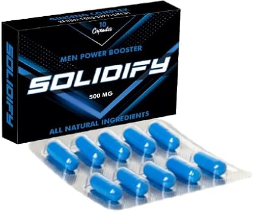 SOLIDIFY 500mg | Unlock Your Potentials with SOLIDIFY | Extra Strength Performance Enhancing Pills for Men | Stamina and Endurance Booster Ginseng Capsules | 10 Capsules