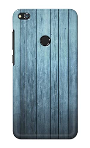 Image of Printed Hard Back Cover Case for Honor 8 Lite Back Cover (Wooden Blue) -1302