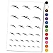 Pterodactyl Dinosaur Solid Temporary Tattoo Water Resistant Fake Body Art Set Collection - Black (One Sheet)