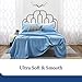 Cosy House Collection Premium Rayon Derived from Bamboo Bed Sheet Set - Cooling Blend - Deep Pocket, Ultra Soft & Breathable Bedding - 4 Piece Set (King, Baby Blue)