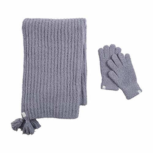 Mud Pie womens Chenille Womens Glove and Scarf Set