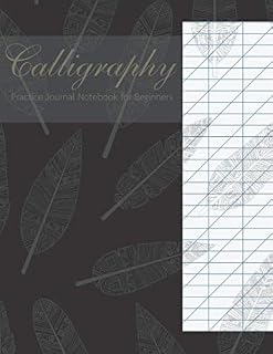 Calligraphy Practice Journal Notebook for Beginners: Blank Book Hand Lettering Writing Paper 100 Pages / 50 Sheets - for Alphabet Activity Workbook Large 8.5 x 11 Vol.23