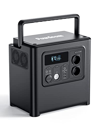 Centrale électrique portable 1200W,Powdeom 1228Wh LiFePO4 générateur solaire avec PD