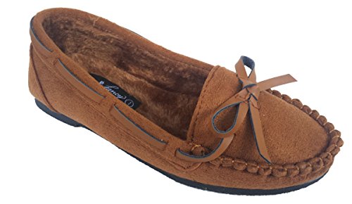 Elegant Kids Casual Faux Suede Camel Color Moccasin Loafers, Cute And Comfortable 2, M Us Little Kids #TOP2