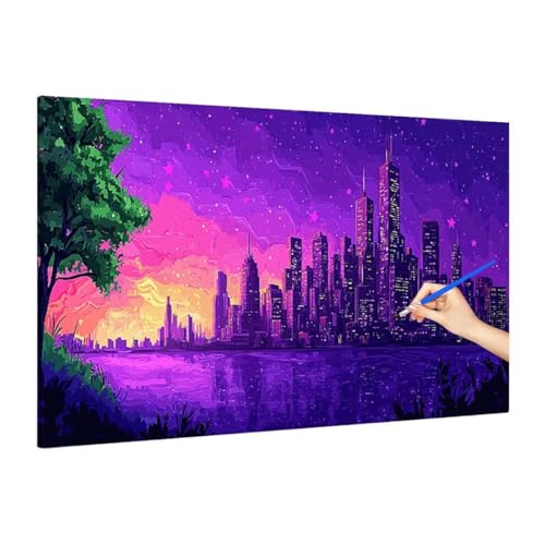 G C^A yCgoCio[ i hG DIY lp Paint by Numbers for Adults Ǐ z[ ItBX t[Ȃ A[gG H| S l q 蕨 110x50cm A-93