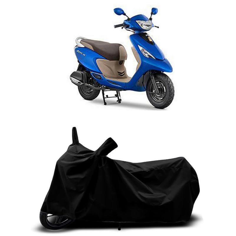 Image of DUFFEL-All Two Wheeler Bike /Scooty Body Cover Used for TVS Zest 110 Heat Protectio /Water Resistance /UV-Rays /Birds Dropping /Scratchproof /Dust Proof /Waterproof All Variants [Black]
