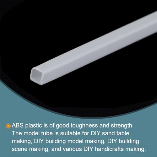 Image of MECCANIXITY 20pcs 20 inch Plastic Model Tube ABS Solid Square Bar 0.12 inchx0.12 inch White Easy Processing for Architectural Model Making DIY