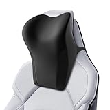 BABUR Car Headrest Pillow | Ergonomic Memory Foam Neck Shoulder Support Pillow with Adjustable Design & Enlarged Surface | Pain Relief for Driving Travel Sleeping | Black 1 Pack