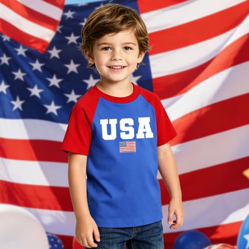 Image of 4th of July Shirts Toddler Boys Girls American Flag USA T-Shirt Kids Patriotic Tee Tops