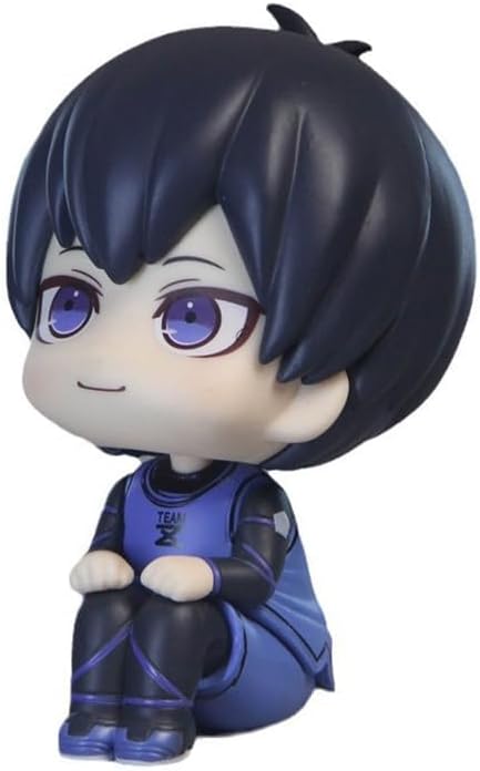 Isagi Yoichi Figure Anime Look Up Figurine 3.9'' PVC Cute Action Figure Model Cake Topper Collectible Statue