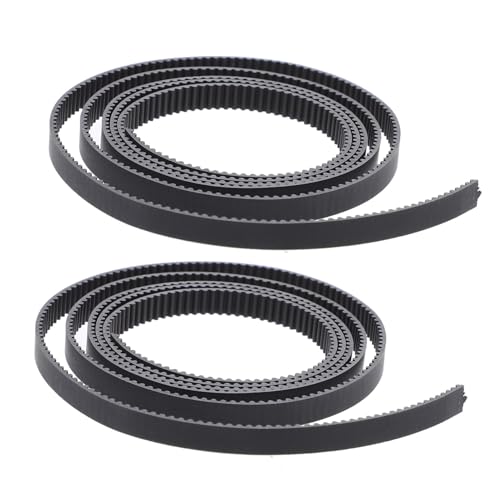 TOPPERFUN 2pcs Rubber Timing Belt Accessories for Printer Printer Belts Opening Loop Synchronous Parts