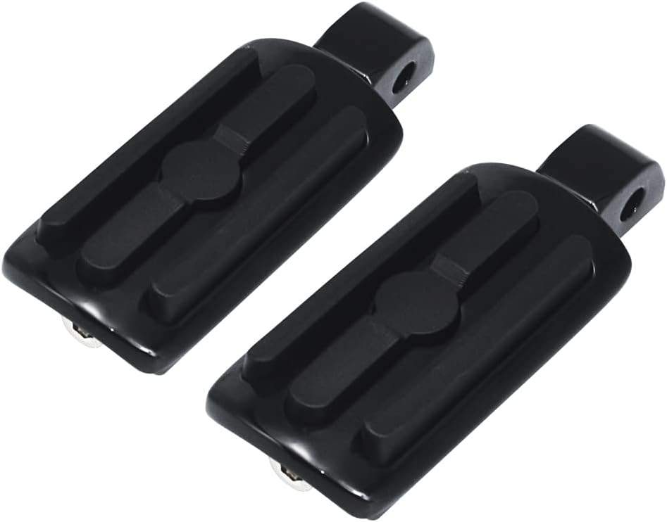 WOWTK Passenger Footpegs with support mounting Kit for Harley Davidson Softail 2018 2019 2020 2021 2022 2023 Deluxe Fat Boy Heritage Sport Glide Softail Slim Street Bob Breakout models,Gloss Black