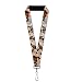 Buckle-Down Lanyard - Tasmanian Devil Vortex Poses Stacked Charcoal