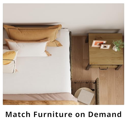 image for LIKIMIO King Bed Frame with Storage, 4 Drawers and Heavy Strong Metal 