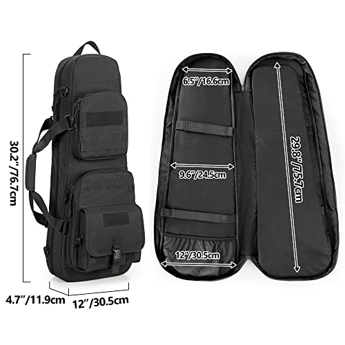 Dsleaf Double Short Barrel Rifle Case For 28” Rifles, Soft Tactical Rifle Backpack & Padded Rifle Bag Perfect For Hunting And Shooting #TOP5