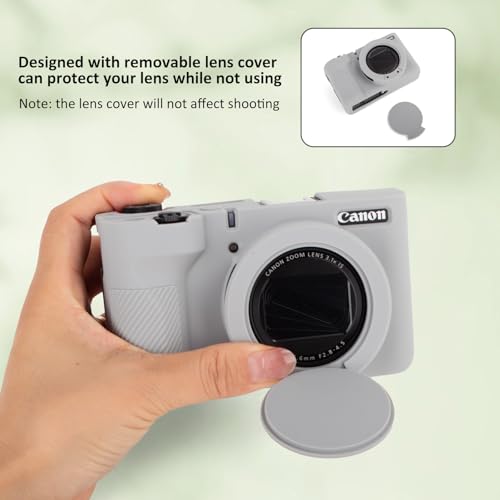 Funda de silicona para cámara Canon V1 color gris miniatura 4