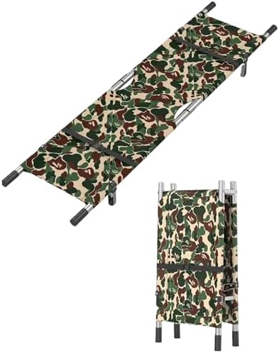 Portable Stretcher-Folding Emergency Rescue Stretcher, Portable Medical Stretcher for Patient Transport, Stainless Steel for Durability,（C）