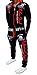 Jaylvis Yalvis Herren Trainingsanzug Jogginganzug Sportanzug A.Marine Royal A.2074 (Schwarz-rot 3XL