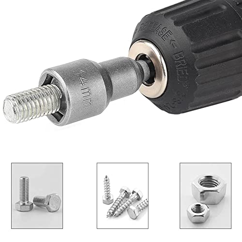 Kigauru 10 Pcs Quick-Change Magnetic Nut Driver Drill Bit Sets 1/4 Inch Hex Shank 6-15Mm Chrome-Vanadium Steel 65Mm/2.5 Inch Length Metric Socket Wrench Drill Bit Power Tool #TOP4
