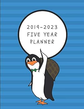 2019-2023 Five Year Planner : Penguin Themed to-Do List Diary