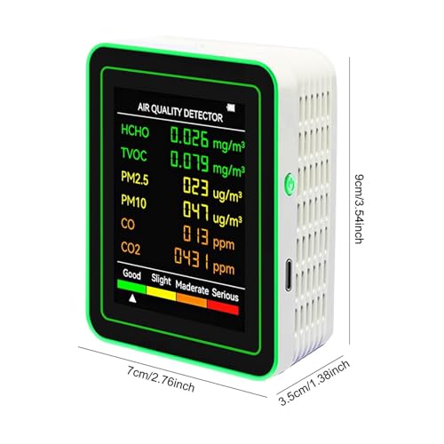 Detector de dióxido de carbono y medidor de CO multifunción con análisis de PM2.5 y PM10 3