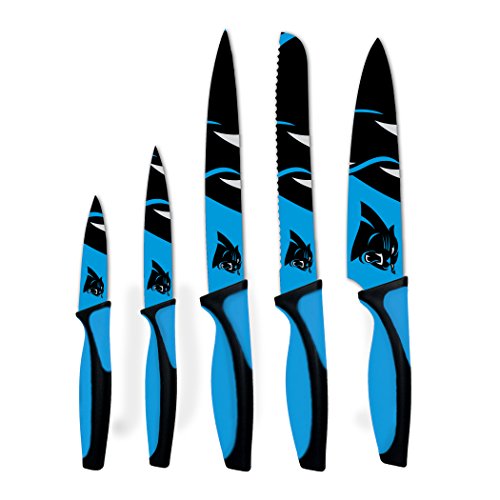 The Sports Vault NFL Carolina Panthers 5-Piece Kitchen Knife Set