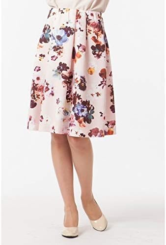 Amazon ローズティアラ 大きいサイズ Rose Tiara パンジーローズプリントフレアスカート ピンク 50 スカート 通販