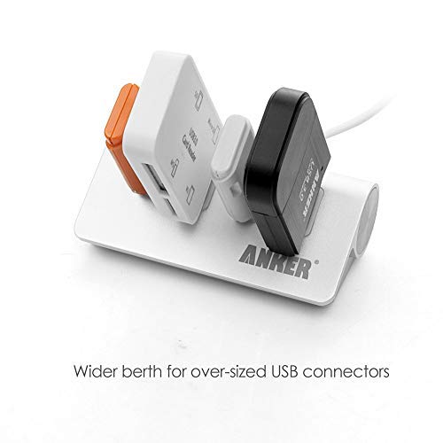 Image of Anker 4-Port USB 3.0 Unibody Aluminum Portable Data Hub with 2ft USB 3.0 Cable for MacBook, Mac Pro /mini, iMac, XPS, Surface Pro, Notebook PC, USB Flash Drives, Mobile HDD, and More