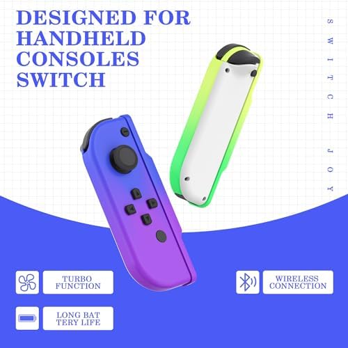 FZPYZO Switch Controller for Nintendo Switch, Replacement Switch Controllers Left and Right Wireless Switch JoyPad Controller Support Vibration/Screenshot/Wake Up. [nintendo_switch] (Colorful) - 4