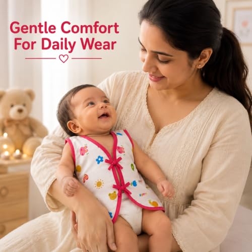 Image of V2M Cotton Jhabla New Born Baby Clothes