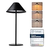 Bojim Lámparas de Mesita Noche Sin Cable LED USB Recargable Exterior Autonomía 10d, Lampara Sobremesa Bateria Inalambrica Home Tactil Lamps Mesa Interior Portatil Luz Jardin IP54 Negra