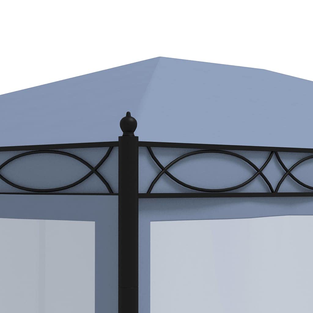 Pawilon z moskitierami, 3 x 4 m, kolor antracytowy, stal, pawilon ogrodowy z ochroną przed promieniowaniem UV, na taras, balkon, imprezę w ogrodzie, grillowanie, wesele, kemping, festiwal