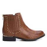  BOTÍN DE Mujer XTI Plano con Cierre DE Cremallera Montar - para: Mujer Color: Camel Talla: 40