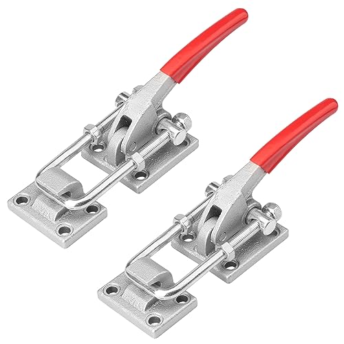 10.2 Inch 2 Pack Heavy Duty Large Toggle Clamp Latch, 7700Lbs Holding Capacity, Tire Carrier Latch, Self-Lock U-Bolt Adjustable for Trailer Latch, Machine, Smoker Lid, latches Hardware, by GENHAKON. by GENHAKON - Used condition - US$28.83
