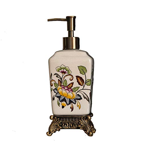 Kelake Ice Crack Ceramic Soap and Lotion Dispenser with Pump,for Kitchen or Bathroom Countertops,Also for Hand Lotion & Essential Oils,Liquid Hand Soap Bottle