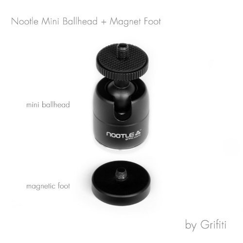 Grifiti Nootle imán pie 1/4 20 con rosca para MINI bola Jefes, pan Jefes, iPad trípode Mounts, cámaras, los titulares de iPhone, soportes, stands de música, y fotografía luz Stands
