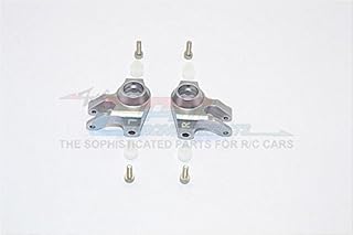 Axial SCX10 II Upgrade Parts (AX90046, AX90047, AXI90075) Aluminum Front Knuckle Arm - 1Pr Set Gray Silver