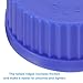 PATIKIL 3 Pcs GL45 Screw Caps, 45mm Polypropylene Cover Seal Screw Cap Thread Media Bottles for GL45 Media Bottles Glass, Blue