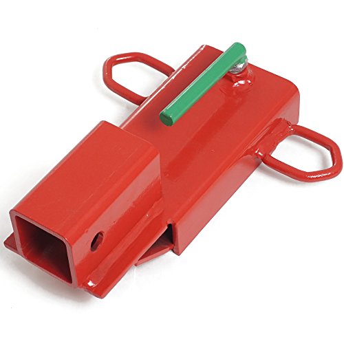 Clamp On Forklift Hitch Receiver W/Chain Pallet Fork Trailer Towing Adapter 2" #TOP5