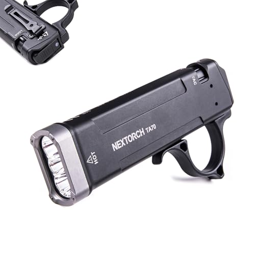 Nextorch TA70 - Linterna táctica plana recargable súper brillante, linterna LED EDC de 3500 lúmenes, recargable por USB-C, súper delgada IP67 impermeable, linterna para camping, correr, emergencia y