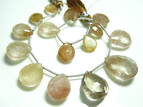 Quartz rutile cuivre facetté LKBEADS pour création de bijoux uniques