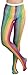 ToBeInStyle Women’s Vibrant Multicolored Rainbow Opaque Fashion Tights Pantyhose Hosiery - Zig Zag - One Size